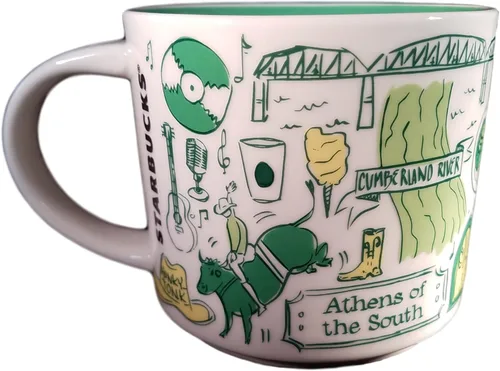 Vista 3 de Starbucks Nashville Been There Series - Taza de café de cerámica, 14 onzas