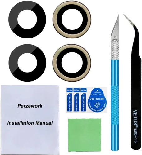 Vista 11 de Juego de 2 lentes de repuesto originales para cámara trasera para iPhone 11 Pro Max y iPhone 11 Pro con adhesivo preinstalado y kit de herramientas