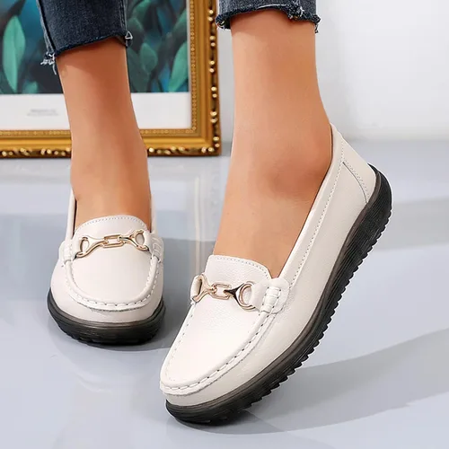 Vista 7 de Botas de cuero cortas de tacón grueso para mujer, botas de moda con cremallera, mocasines de cuero de gamuza, cómodos, zapatos de moda, ligeros