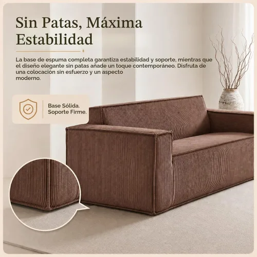 Vista 4 de Swbvs Sofá en una caja, sofá de espuma viscoelástica de 3 plazas, sin instalación y fácil de transportar, sofá moderno de asiento profundo con tela