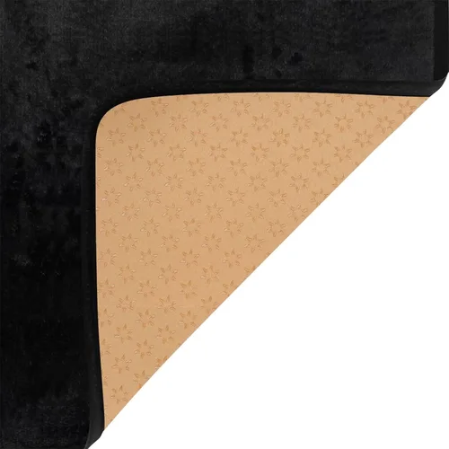 Vista 4 de Alfombras grandes de 5 pies 3 pulgadas x 4 pies, estampado de remolinos ahumados en negro, ligeras, antideslizantes, para sala de estar, dormitorio