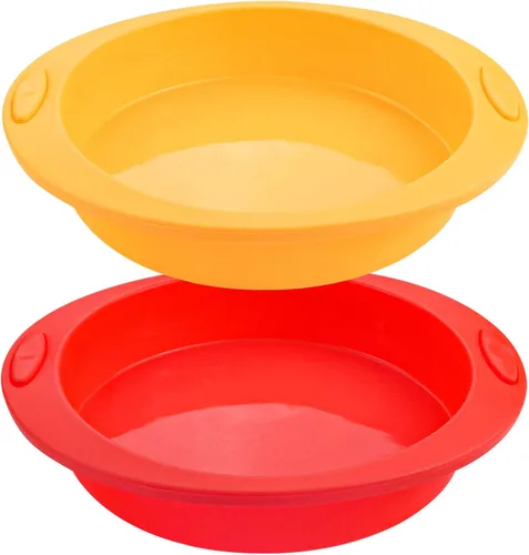 Vista 7 de Webake Juego de moldes para tartas de capas, moldes redondos de 6 pulgadas para hornear arcoíris, molde de silicona para pastel de Whoopie jumbo