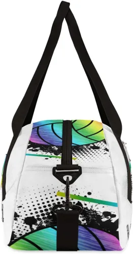 Vista 6 de Bolsa de gimnasio para mujeres y hombres, pequeña bolsa de lona para deportes, gimnasios, yoga, escapada de fin de semana, bolsa de viaje durante