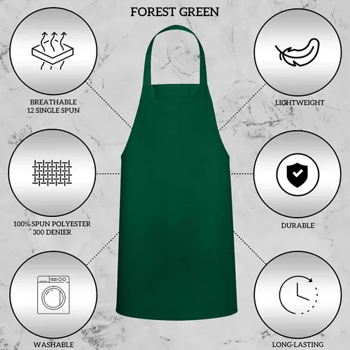 Vista 4 de Green Lifestyle - Juego de 12 delantales unisex, color negro, lavables a máquina, para cocina, manualidades, barbacoa, dibujo, exteriores