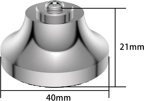 Vista 2 de Audiocrast IF4021S - Almohadillas de aislamiento para altavoces de alta fidelidad, 4 unidades, acero inoxidable, 1.575 x 0.827 in, plateado