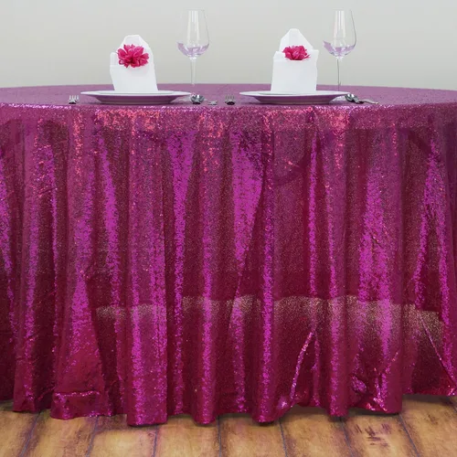 Vista 11 de Tableclothsfactory Luxury Collection - Manteles redondos de lentejuelas de 108 pulgadas, color dorado