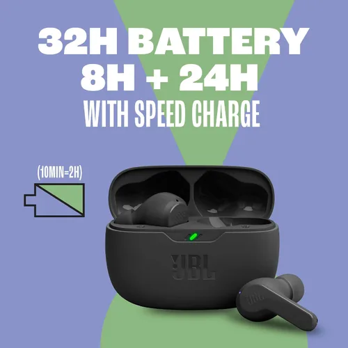 Vista 4 de JBL Vibe Beam - Auriculares verdaderos inalámbricos JBL con sonido de graves profundos, Bluetooth 5.2, resistente al agua y al polvo, llamadas manos