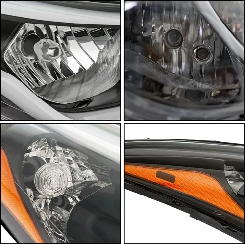 Vista 4 de Conjunto de faros delanteros para Hyundai Elantra 2014-2016, Elantra 2014 2015 2016, faros halógenos de repuesto, lado del conductor, carcasa