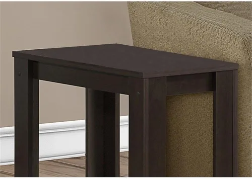 Vista 5 de Monarch Specialties I Accent - Mesa de lámpara lateral con estante, 24 x 12 x 22 pulgadas, capuchino Capuccino