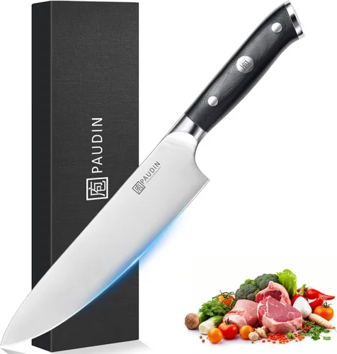 Vista 12 de PAUDIN Cuchillo de trinchar, cuchillo para brisket de 12 pulgadas, cuchillos de rebanar premium con hoja Granton para cortar brisket ahumado, carne