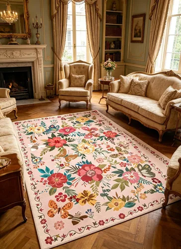 Vista 45 de UKELER Tapete antideslizante para puerta, alfombras de acento modernas para entrada, estilo romántico campestre americano, alfombras de algodón