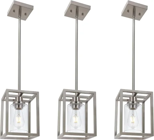 Vista 15 de MELUCEE Candelabro Industrial de 36.2 Pulgadas de Longitud para Isla de Cocina, Luminaria Rectangular de 5 Luces para Comedor Colgante con Acabado