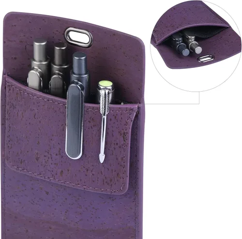 Vista 5 de Protector de Bolsillo de Corcho Portugués Premium para Hombres Protectores de Bolsillo Multiusos para Camisas y Batas de Laboratorio Para