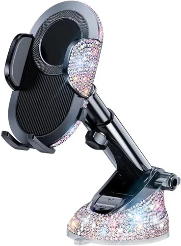 Vista 8 de Soporte brillante para teléfono celular para mujeres [potente succión] [estabilidad de grado de carreras de rallyes] Soporte brillante para teléfono