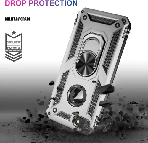 Vista 24 de Jeylly Funda para iPhone SE/Funda para iPhone 5S, Exterior de Plástico Duro que Absorbe Golpes + Interior de Silicona de Goma Defensor contra