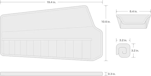 Vista 6 de TEKTON Rollo de llave combinada rechoncha de 12 herramientas (0.315-0.748 in) ORG27212