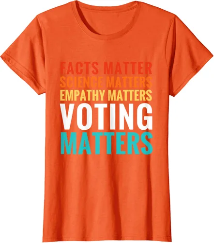 Vista 41 de Facts Matter Science Matters Voting Matters - Camiseta demócrata liberal, Negro, S