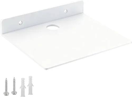 Vista 12 de Estante pequeño para pared, 5 pulgadas, estantes flotantes de metal para eco, cámaras, estantes de montaje en pared para altavoces pequeños