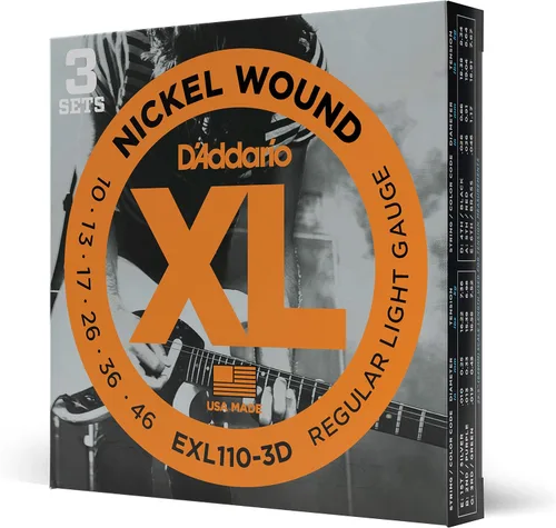 Vista 42 de D'Addario XL EXL157 - Cuerdas de níquel para guitarra eléctrica de 6 cuerdas, entonación perfecta, sensación consistente, durabilidad fiable