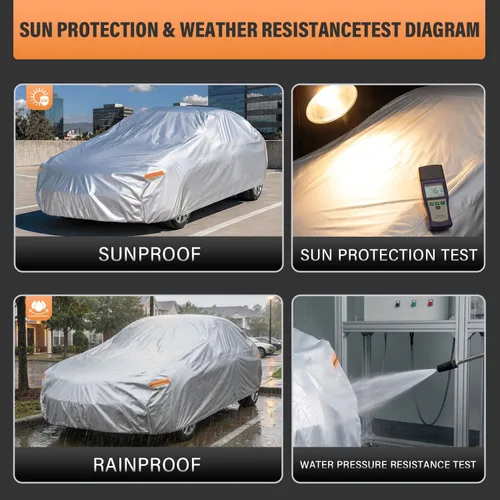 Vista 2 de Kayme Funda impermeable para automóvil deportivo para todo tipo de clima. Consulta la tabla de tallas del vehículo para un ajuste preciso. Cubierta