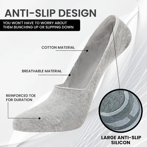 Vista 3 de No Show Socks Ankle Non Slip Low Cut Short Casual Sock