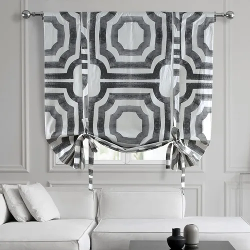 Vista 12 de HPD Half Price Drapes Ikat - Cortinas enrollables para oscurecer la habitación, 46 x 63 pulgadas, cortina enrollable de algodón para ventana de sala