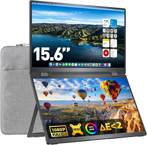 Vista 12 de Upperizon Monitor portátil de 15.6 pulgadas 4K UHD 3840X2160 100% sRGB 60Hz IPS HDR HDMI USB-C Monitor de viaje para laptop, MacBook, PC, Surface