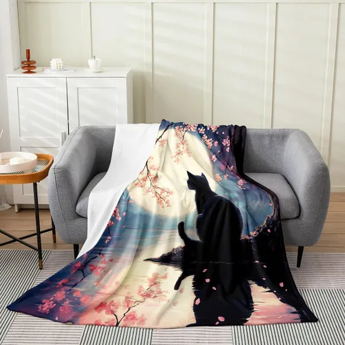Vista 52 de jejeloiu Cute Mushroom Decor Plush Throw Blanket, For Kids Boys Girls 40"x50" Botanical Plants All Season,Bed Blanket Cartoon Mushrooms Flannel