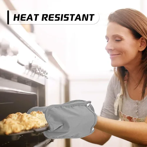 Vista 5 de HOMWE Soportes de silicona para ollas de cocina con bolsillos, juego de 2 salvamanteles, resistentes al vapor y al calor para manos y encimeras