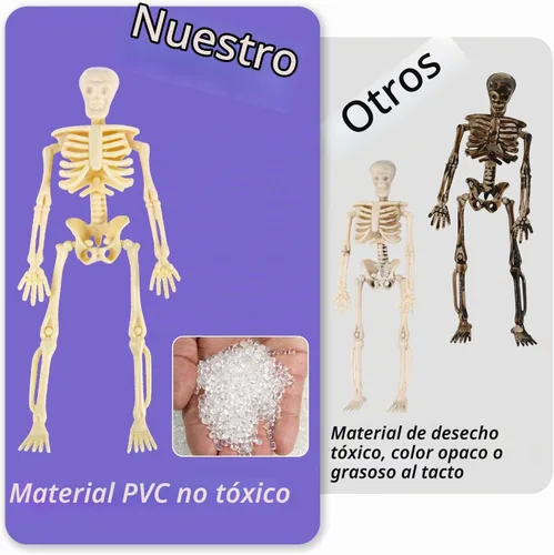 Vista 3 de FINGOOO Mini figuras de esqueleto, 12 piezas de esqueletos pequeños de 6 pulgadas, decoraciones de Halloween para manualidades, accesorios de casa