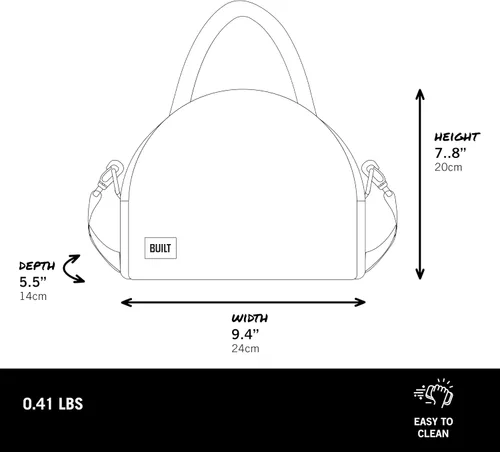 Vista 3 de Built Bolso acolchado de poliéster resistente al agua, ligero aislado y reutilizable con correa ajustable desmontable, diseño de guingán de bosque