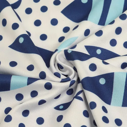 Vista 4 de LUOUSE Traje de baño de playa de una pieza con volantes estampados para niñas 4-9 T