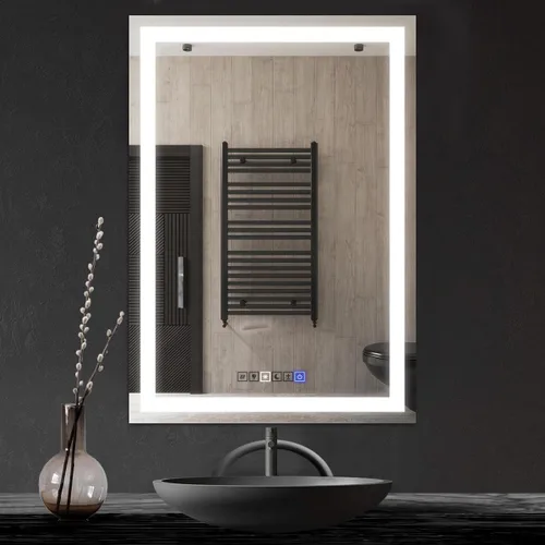 Vista 17 de Espejo LED de longitud completa de 19 x 59 pulgadas para baño con 3 modos de color, atenuador táctil, tocador iluminado de pie o montaje en pared