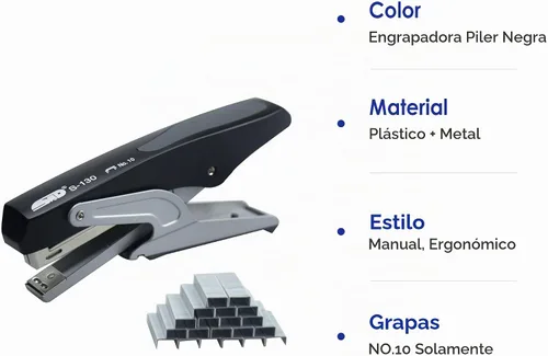Vista 2 de Juego de grapadoras de alicates de mano, grapadora resistente con grapas, carga de grapas de un solo toque, agarre ergonómico, grapadora manual