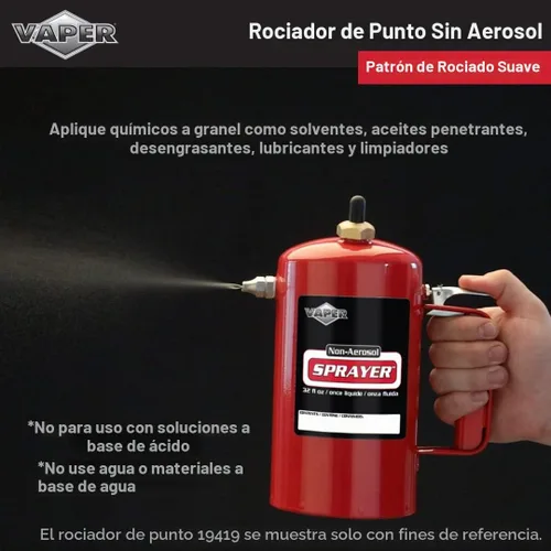Vista 3 de Vaper 19419 Rociador Red Spot Spray sin Aerosol (Rojo) - 32 oz.
