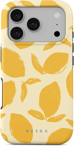 Vista 113 de BURGA - Funda p/teléfono compatible con iPhone 13 Pro, carcasa rígida híbrida de 2 capas + Funda protectora de silicona, almendras latte a lunares