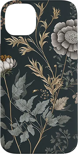 Vista 15 de iPhone 16 Cute Flowers Vintage Botánico Floral Ilustración Case