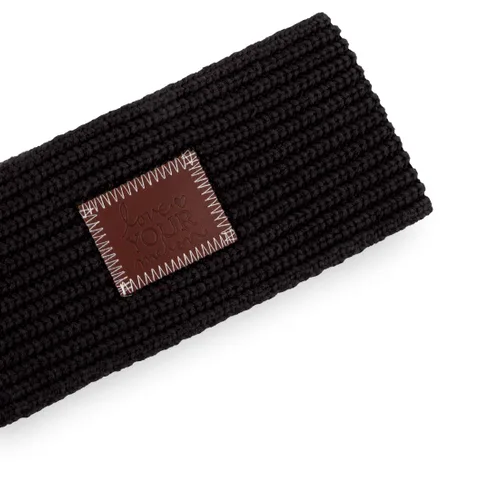 Vista 2 de Love Your Melon Diadema para mujer, calentador de oídos, multicolor, diadema de punto, acogedora diadema de invierno, Negro