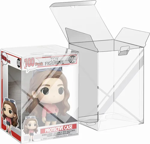 Vista 8 de Fundas protectoras compatibles con Funko, 8 unidades para figuras coleccionables de 4 pulgadas Almacenamiento apilable, caja transparente