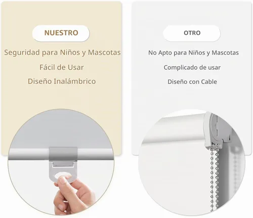 Vista 9 de MYshade Persianas Enrollables Opacas sin Cordón, Oscurecimiento de Habitación con Parada Libre, Persianas Enrollables para Ventanas, Persiana