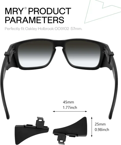Vista 2 de Mryok Gafas Laterales Escudos para Gafas de Sol Oakley Holbrook/Holbrook XL/Holbrook AF/XS/XXL/XXS/RX - Opciones