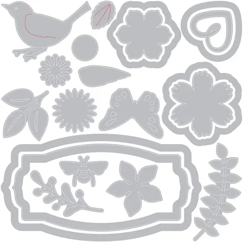 Vista 3 de Sizzix Spring Things Troquel, talla única, multicolor