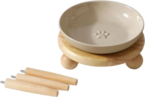 Vista 14 de Havniva Cuencos elevados para gatos, juego de cuencos de comida y agua para Blanco