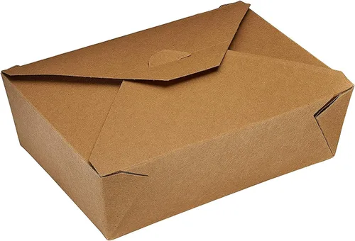 Vista 4 de EcoQuality Cajas de papel kraft marrón para llevar de 45 onzas, recipientes resistentes a la grasa para microondas, contenedores para llevar