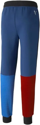 Vista 4 de PUMA Pantalones deportivos deportivos para hombre BMW M Motorsport con cierre ajustable Marina-azul estampado-rojo High Risk