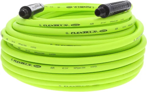 Vista 12 de Flexzilla - Manguera de aire, 3/8 pulgadas x 6,1 metros, conexiones MNPT de 3/8 pulgadas, resistente, ligera, híbrida, ZillaGreen - HFZ1425YW2