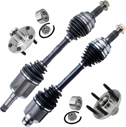 Vista 72 de Detroit Axle - Kit de suspensión delantera 4WD para Nissan Frontier Pathfinder Xterra, 2 cubos de rodamientos de ruedas, 2 brazos de control
