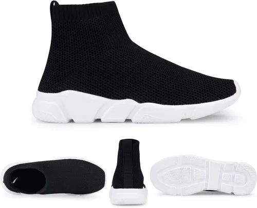 Vista 3 de Women's Slip On Socks Sneakers Walking Shoes Running Tennis Athletic Gym Workout Non Slip Athletic Fashion Sneakers