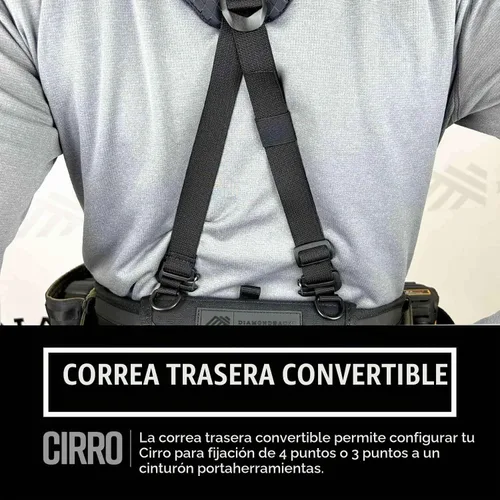 Vista 3 de Diamondback Cirro Deluxe Tool Belt Suspenders Negro