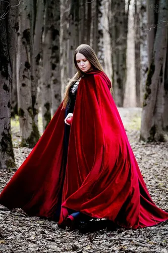 Vista 3 de Capa de bruja de longitud completa para mujer, capa de terciopelo, disfraz de cosplay